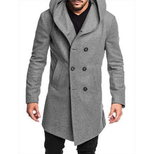 Load image into Gallery viewer, ZOGAA Fashion Mens Trench Coat Jacket Spring Autumn Mens Overcoats Casual Solid Color Woolen Trench Coat for Men Clothing 2019