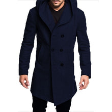 Load image into Gallery viewer, ZOGAA Fashion Mens Trench Coat Jacket Spring Autumn Mens Overcoats Casual Solid Color Woolen Trench Coat for Men Clothing 2019