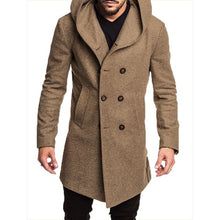Load image into Gallery viewer, ZOGAA Fashion Mens Trench Coat Jacket Spring Autumn Mens Overcoats Casual Solid Color Woolen Trench Coat for Men Clothing 2019